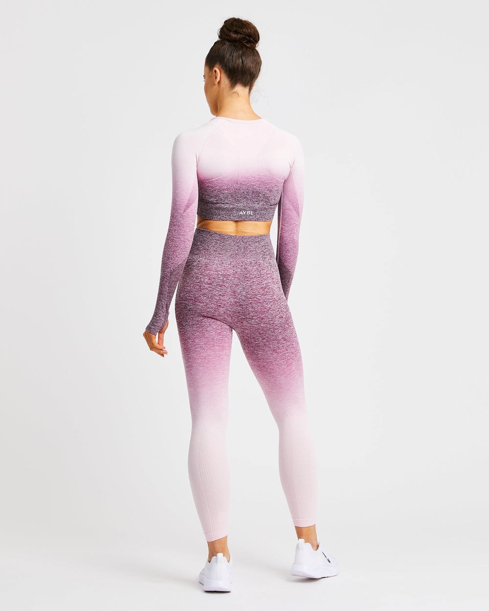 AYBL Pulse Ombré Seamless Leggings Plum | 412537-KUA