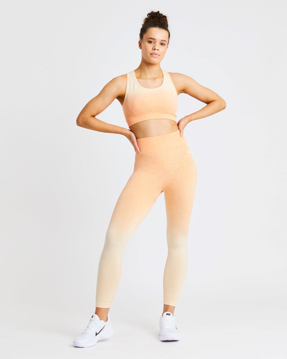 AYBL Pulse Ombré Seamless Leggings Pomarańczowe | 721649-OWJ