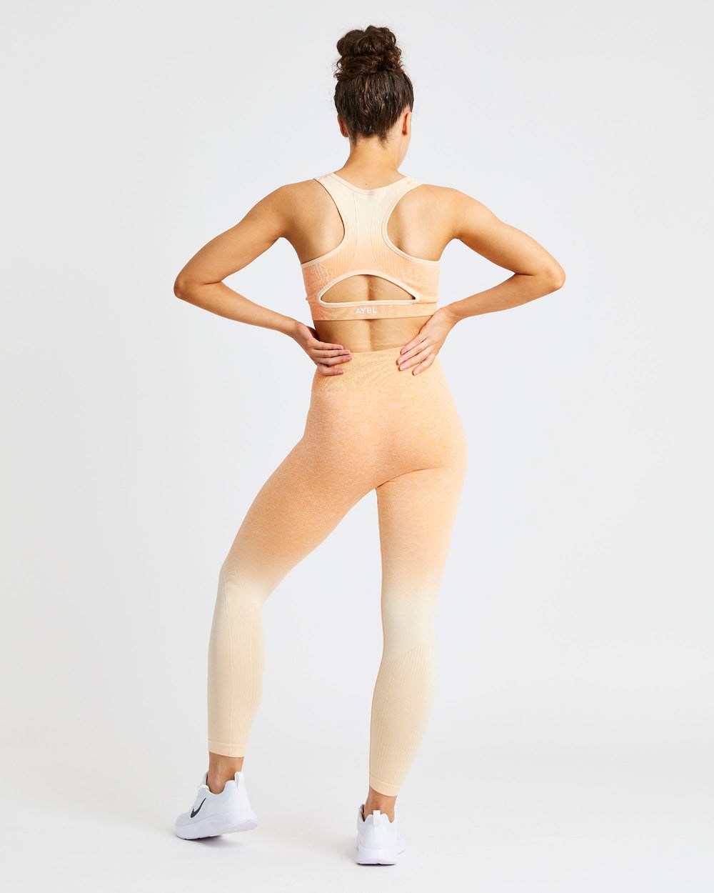 AYBL Pulse Ombré Seamless Leggings Pomarańczowe | 721649-OWJ