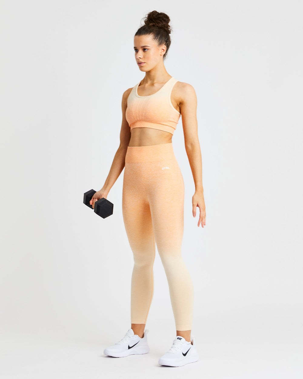 AYBL Pulse Ombré Seamless Leggings Pomarańczowe | 721649-OWJ