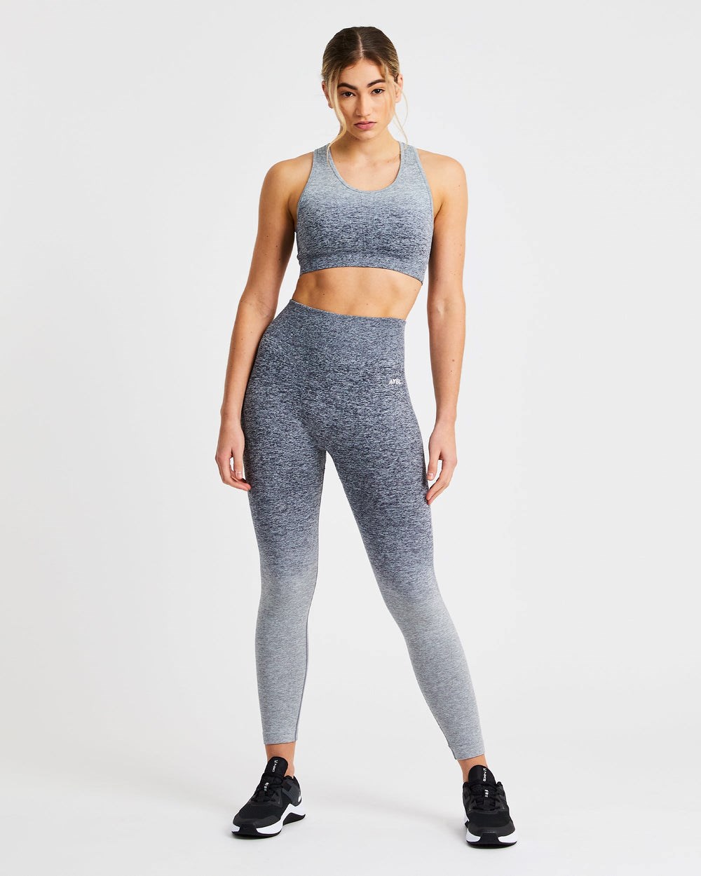 AYBL Pulse Ombré Seamless Leggings Szare | 314085-PCB