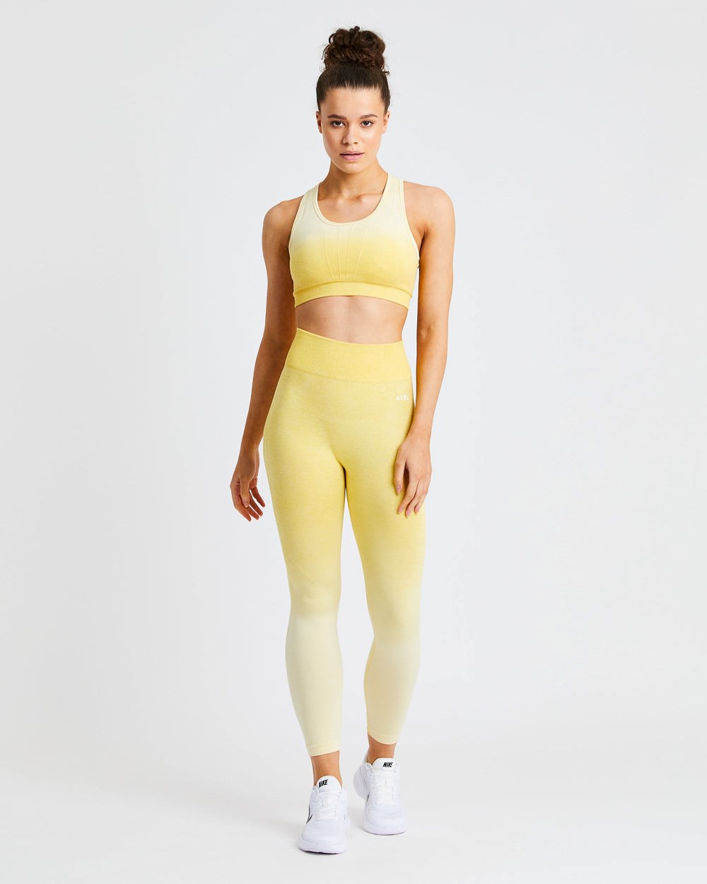 AYBL Pulse Ombré Seamless Leggings Żółte | 906871-PKM