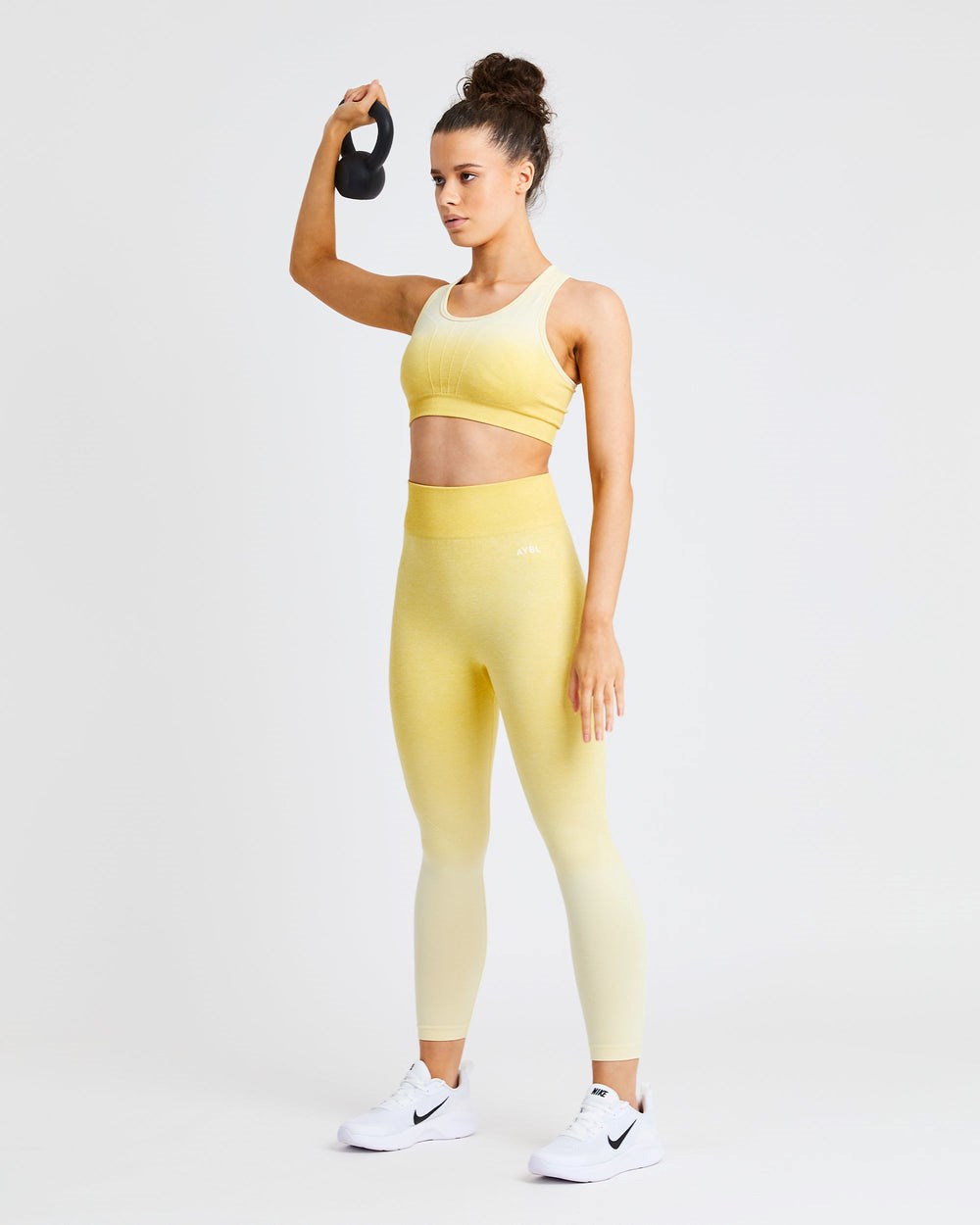 AYBL Pulse Ombré Seamless Leggings Żółte | 906871-PKM