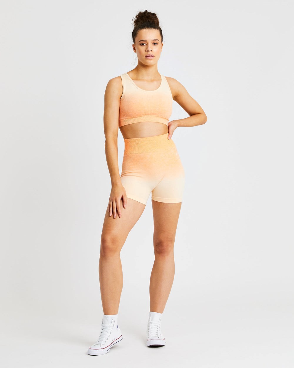 AYBL Pulse Ombré Seamless Shorts Pomarańczowe | 217985-SHA