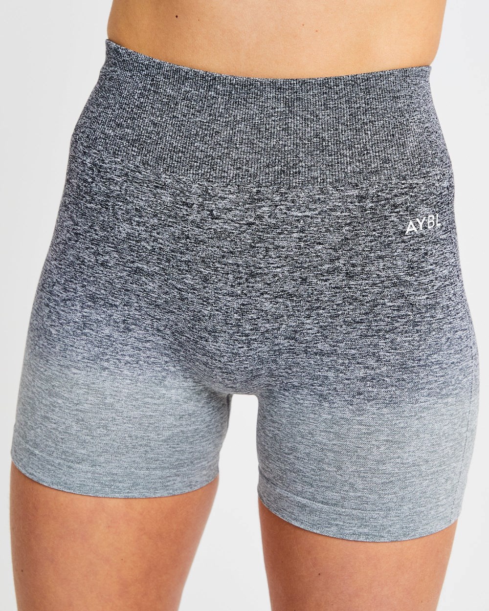 AYBL Pulse Ombré Seamless Shorts Szare | 692485-ZES