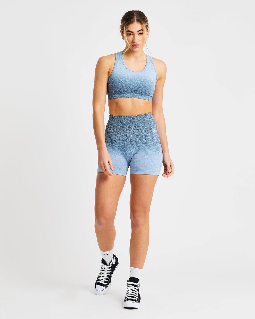 AYBL Pulse Ombré Seamless Shorts Teal | 618932-UMC