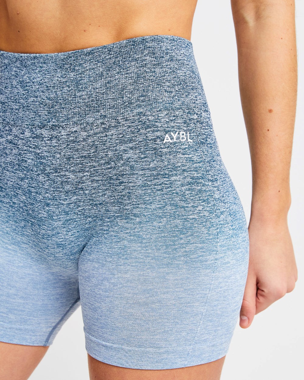 AYBL Pulse Ombré Seamless Shorts Teal | 618932-UMC