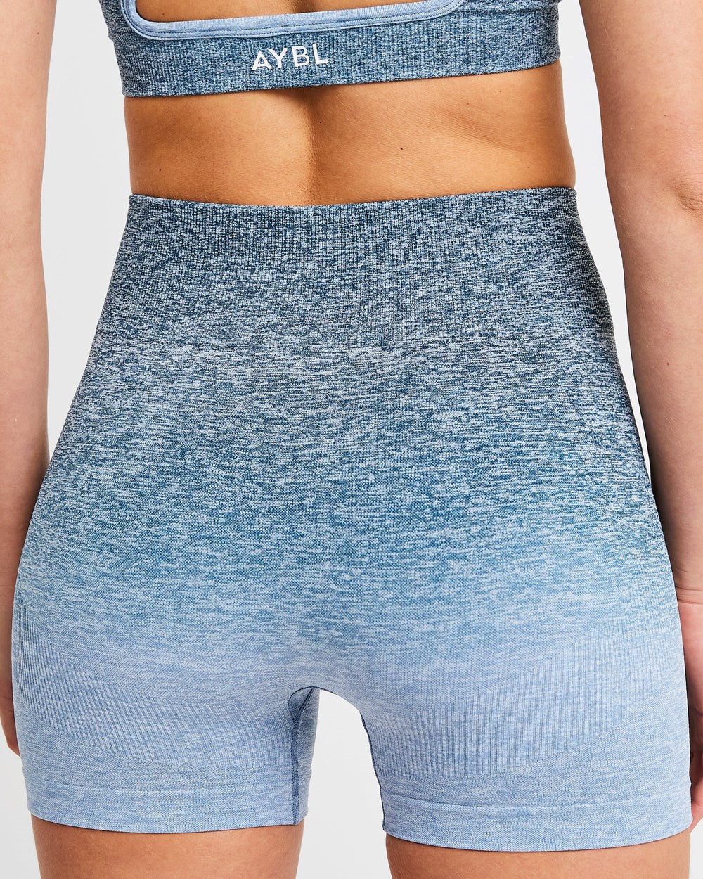 AYBL Pulse Ombré Seamless Shorts Teal | 618932-UMC