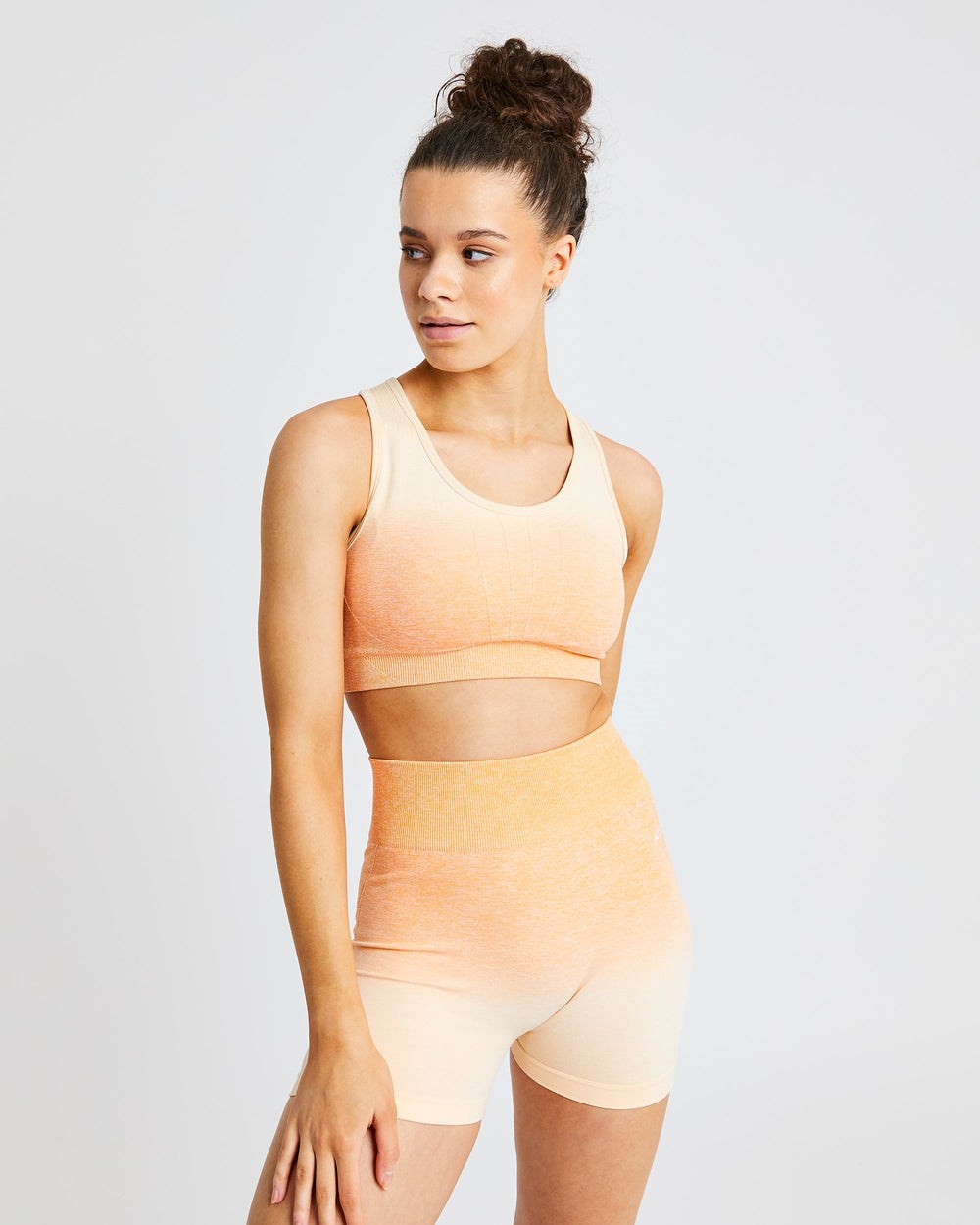 AYBL Pulse Ombré Seamless Sports Bra Pomarańczowe | 456319-IXA