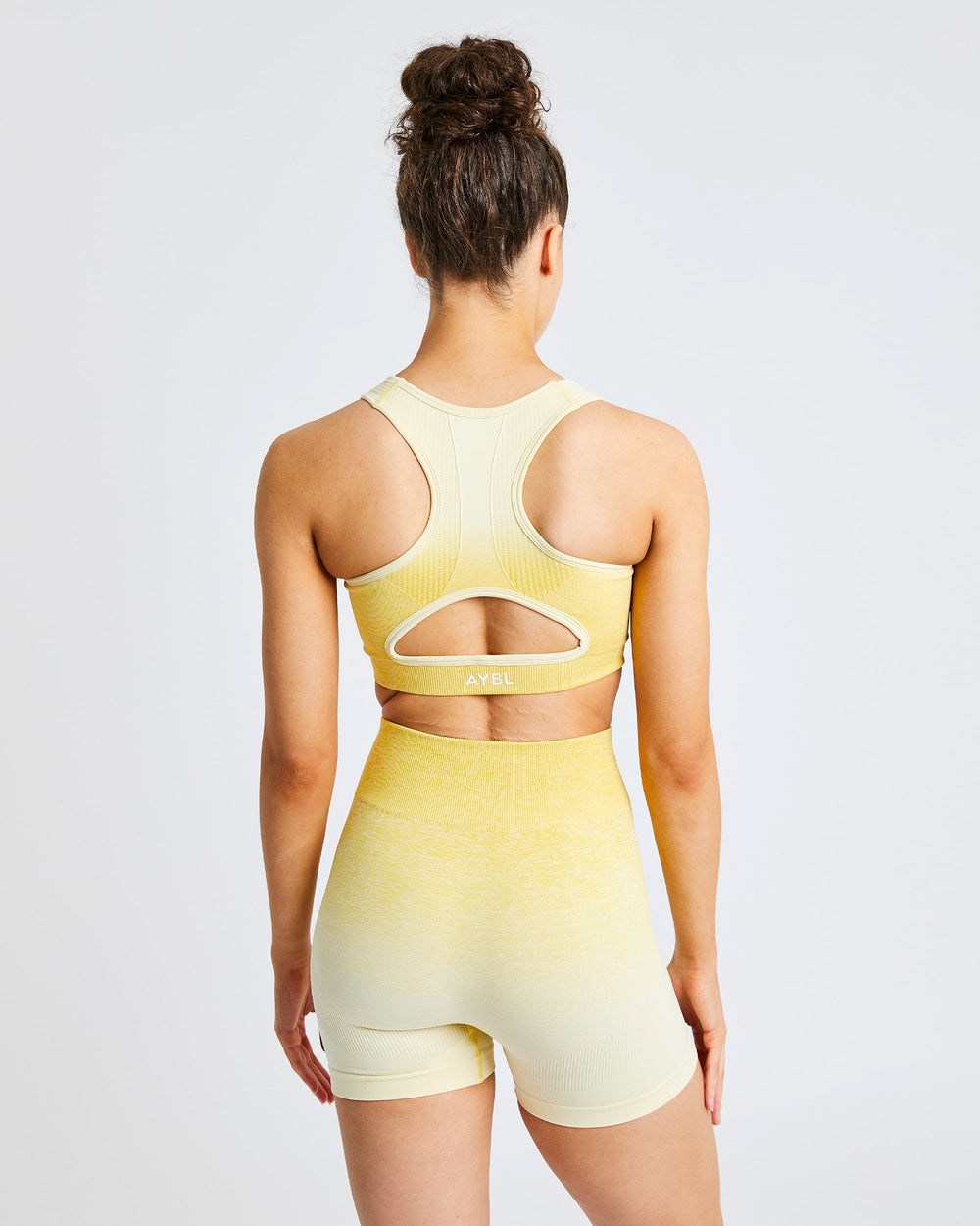 AYBL Pulse Ombré Seamless Sports Bra Żółte | 049328-RQD