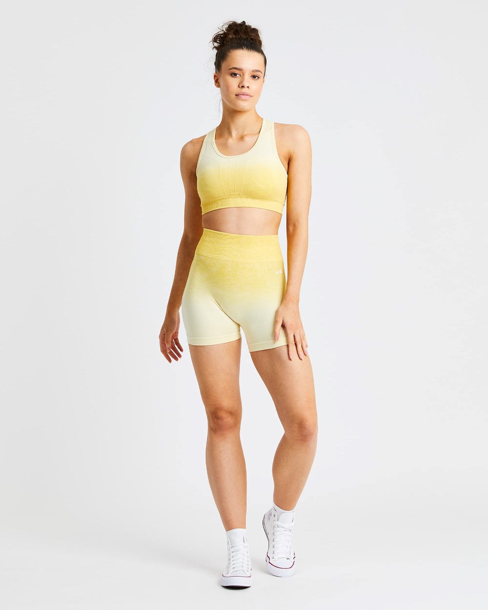 AYBL Pulse Ombré Seamless Sports Bra Żółte | 049328-RQD