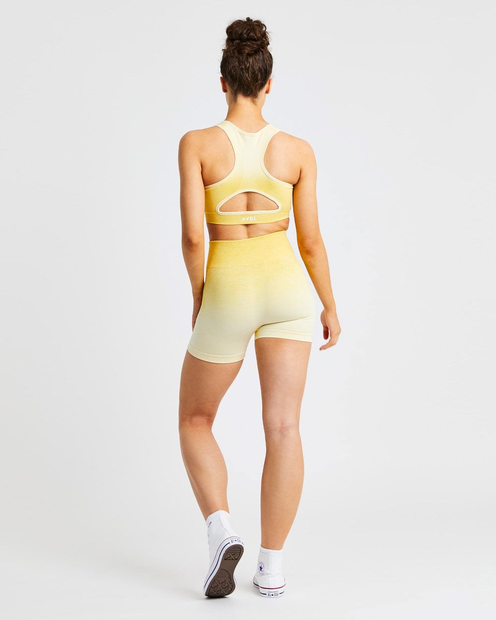 AYBL Pulse Ombré Seamless Sports Bra Żółte | 049328-RQD