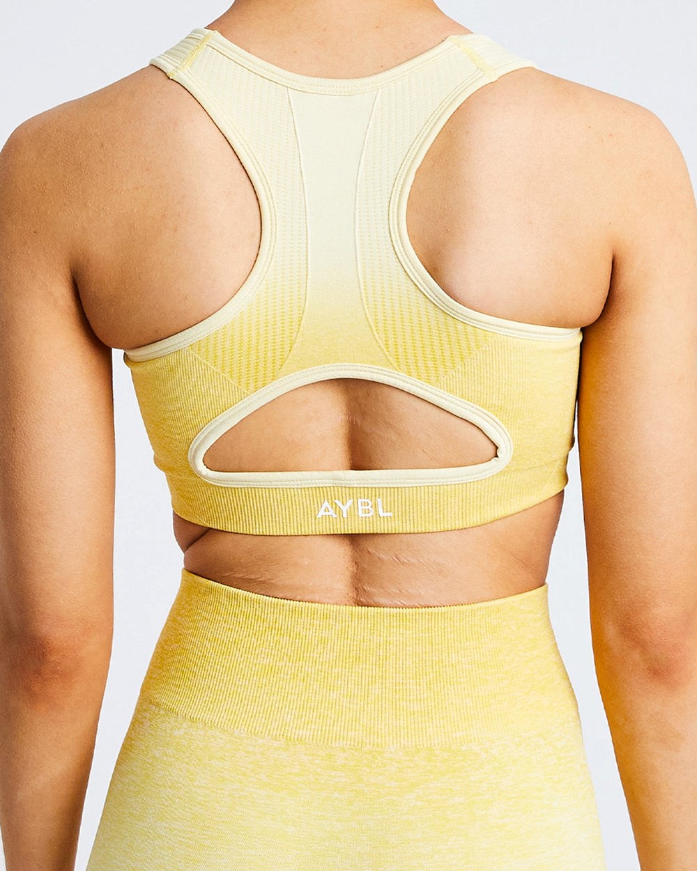 AYBL Pulse Ombré Seamless Sports Bra Żółte | 049328-RQD