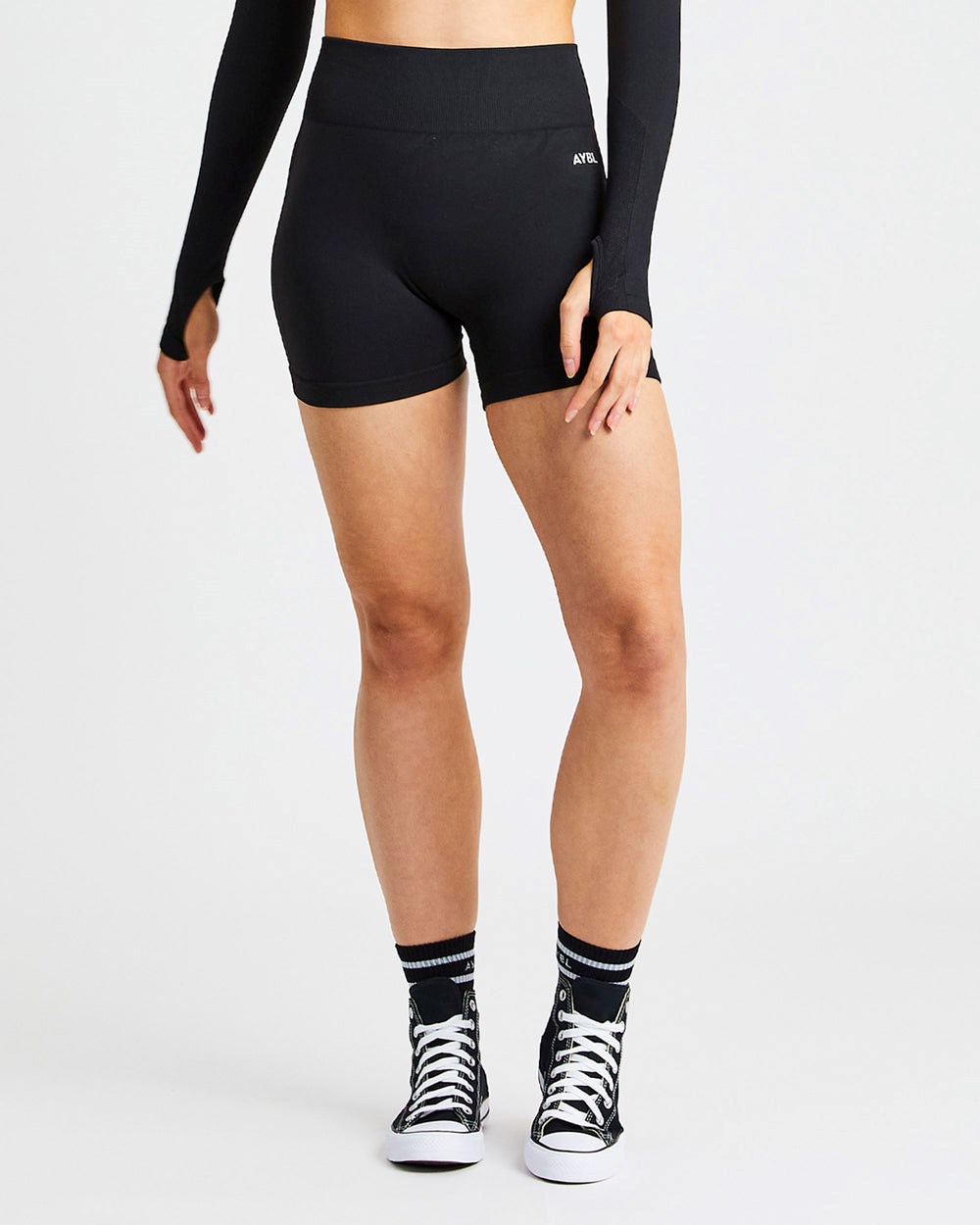 AYBL Pulse Seamless Shorts Czarne | 542196-BYS