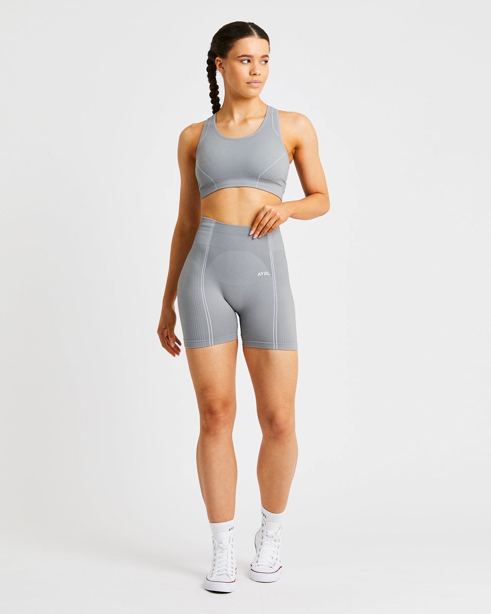 AYBL Reflex Seamless Shorts Szare | 305279-NJG