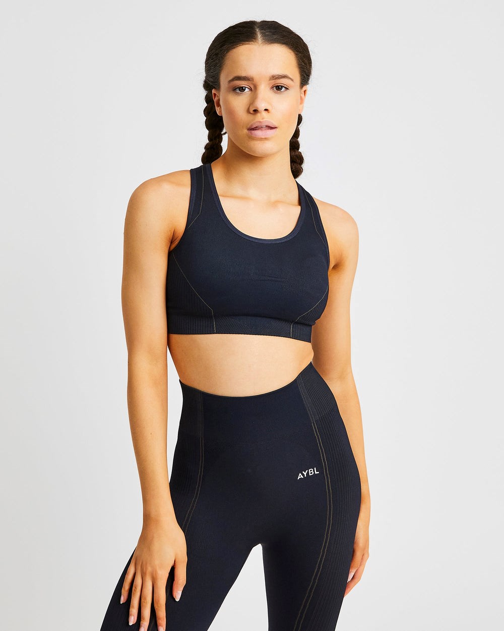 AYBL Reflex Seamless Sports Bra Czarne | 106489-VSZ