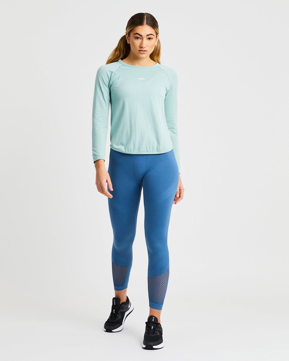 AYBL Reform Seamless Long Sleeve T Shirt Zielone | 467015-PIJ