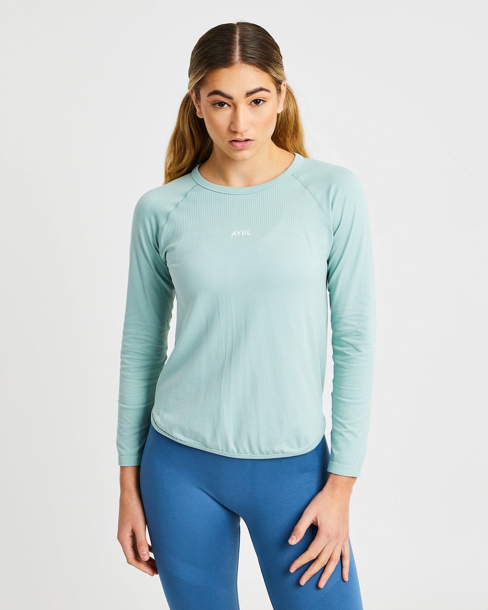 AYBL Reform Seamless Long Sleeve T Shirt Zielone | 467015-PIJ