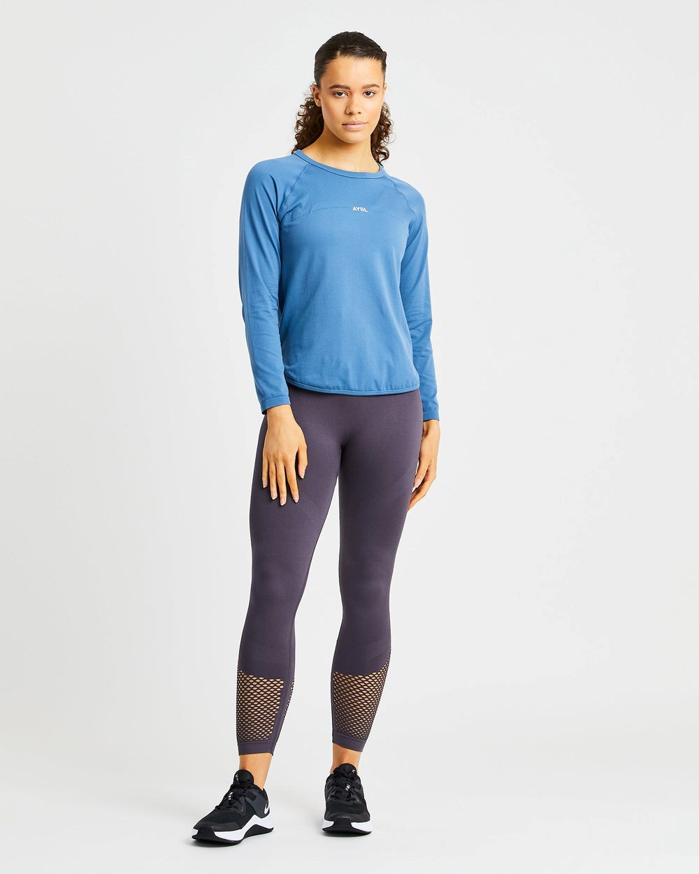 AYBL Reform Seamless Long Sleeve T Shirt Niebieskie | 701394-YZI