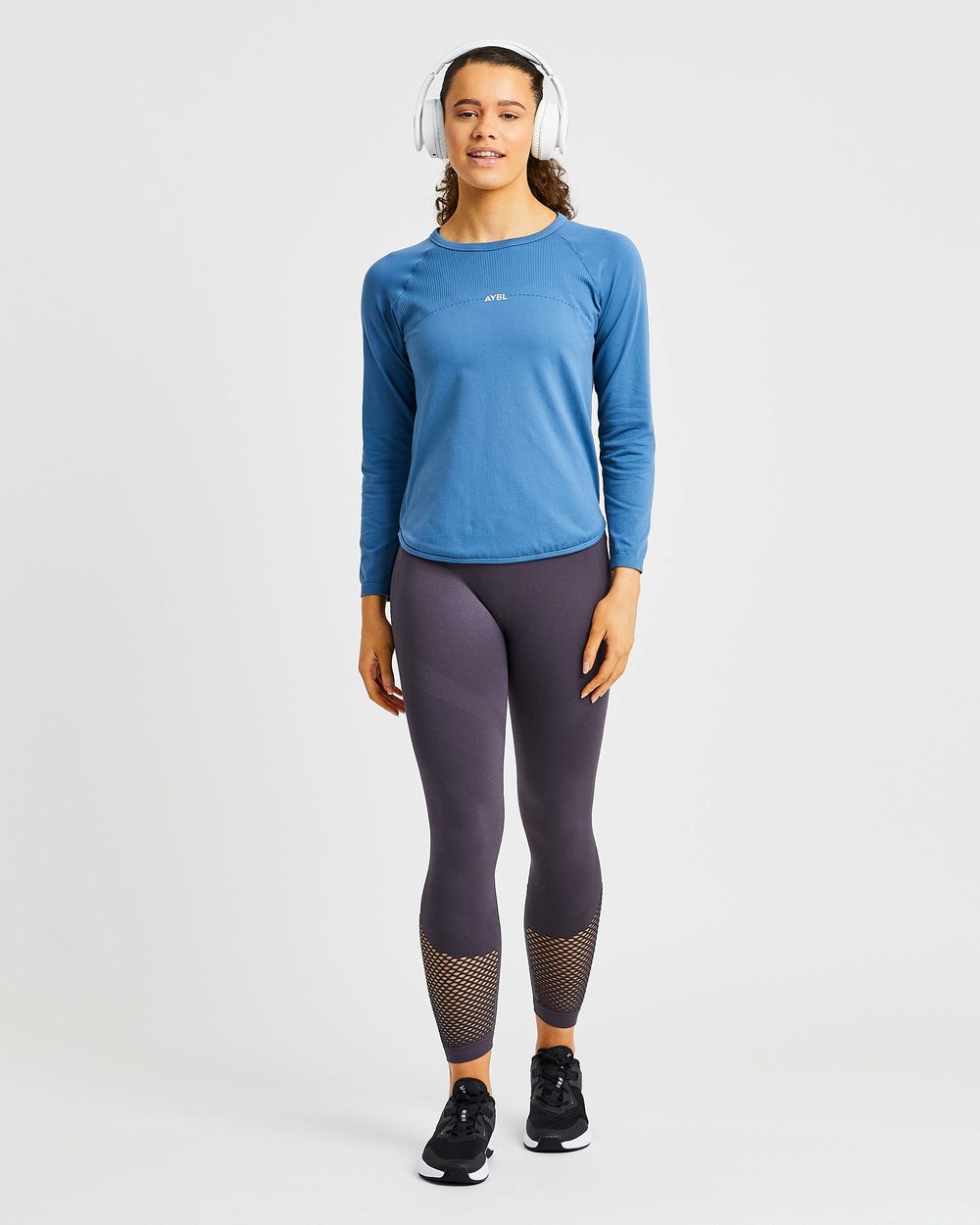 AYBL Reform Seamless Long Sleeve T Shirt Niebieskie | 701394-YZI