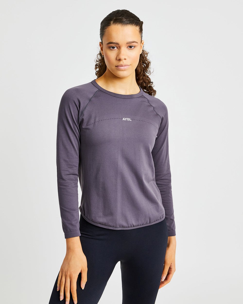 AYBL Reform Seamless Long Sleeve T Shirt Charcoal | 840753-XKR