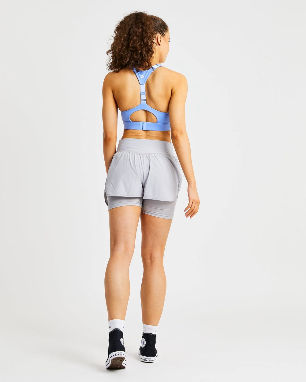 AYBL Sportive Open Back Sports Bra Niebieskie | 615347-PGF