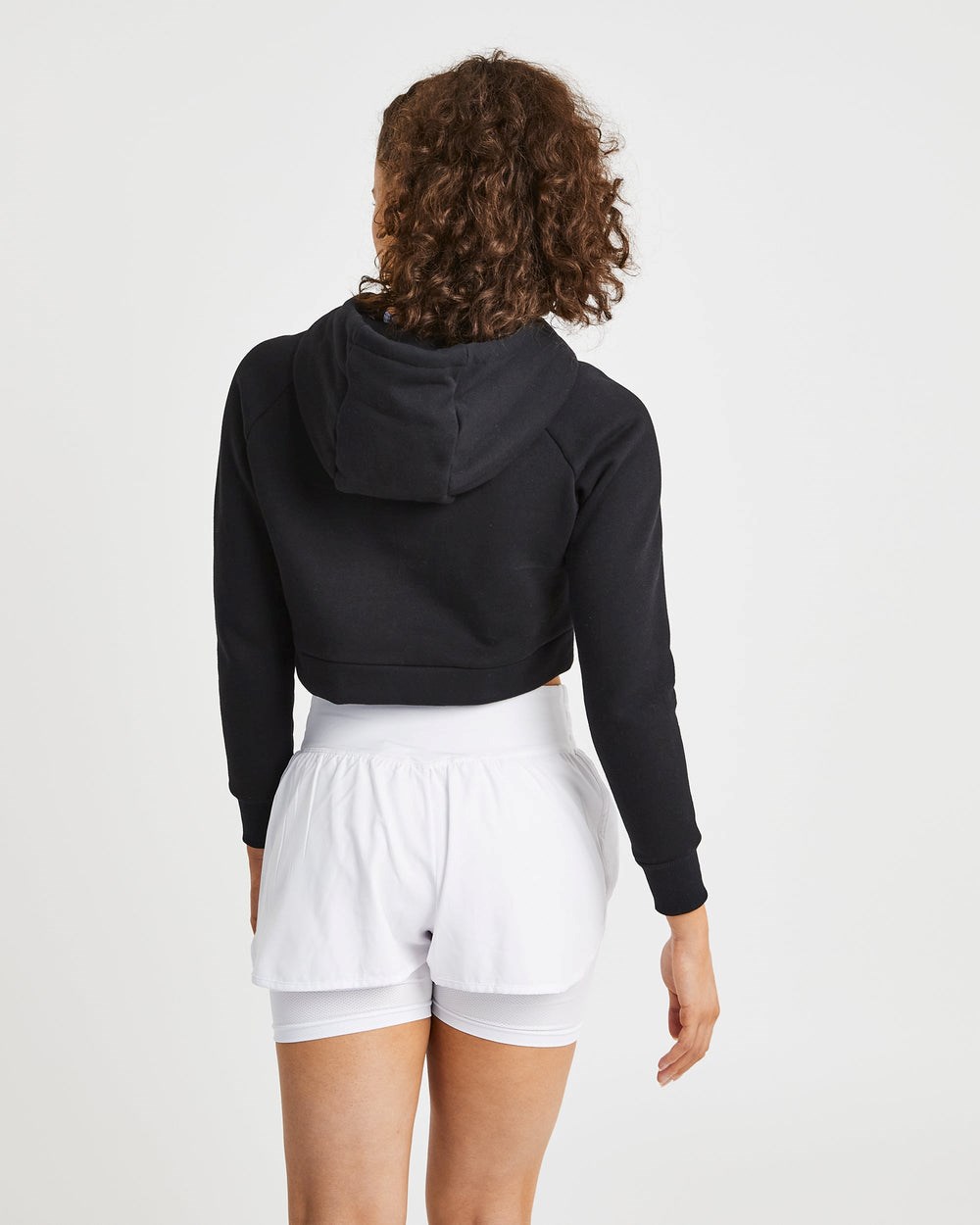 AYBL Staple Crop Hoodie Czarne | 125789-SIP