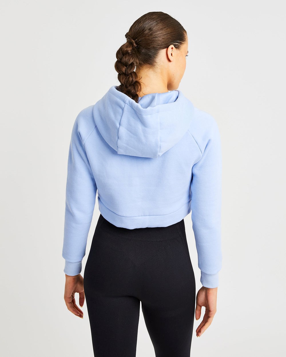 AYBL Staple Crop Hoodie Niebieskie | 217598-FOK