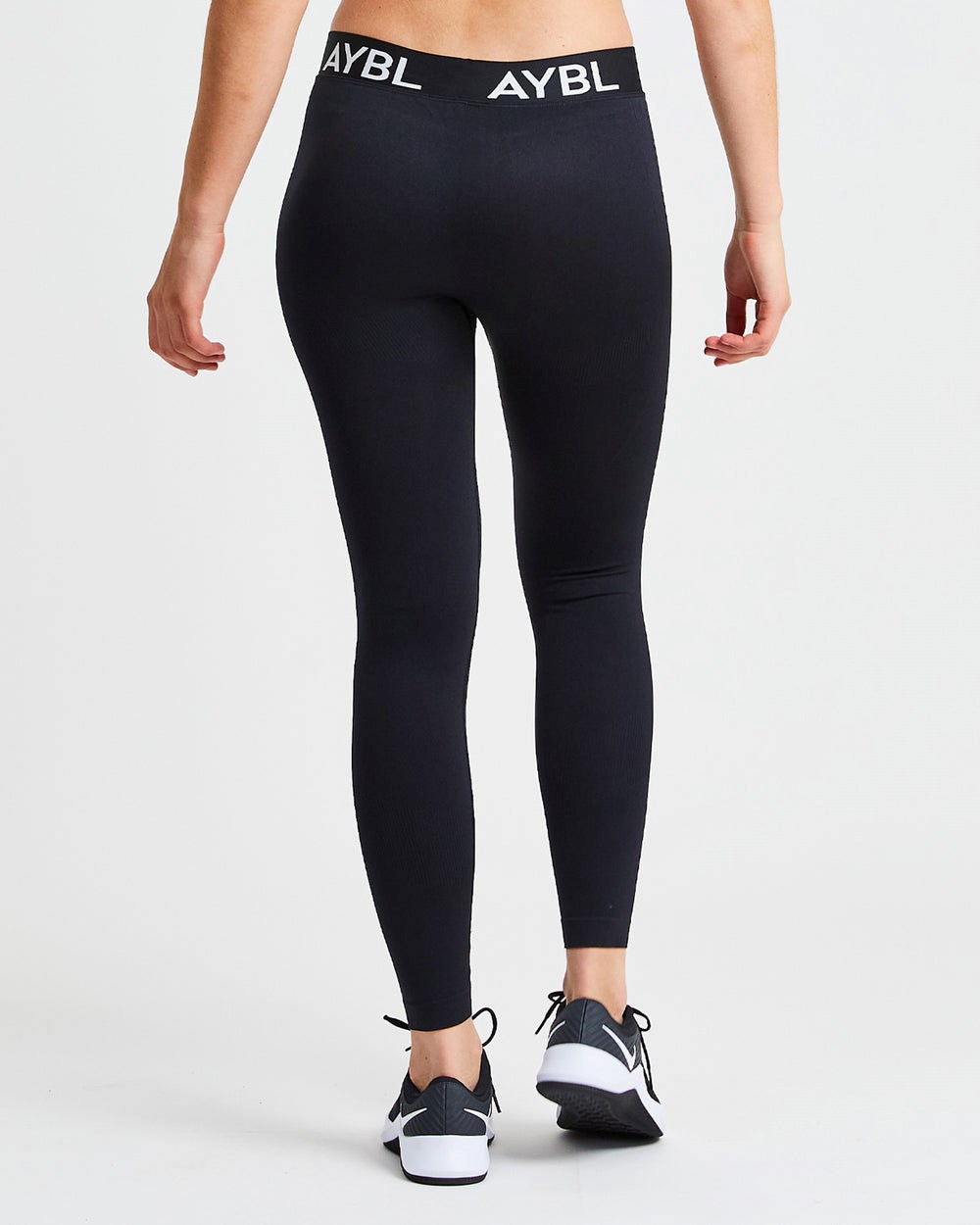 AYBL Staple Seamless Low Rise Leggings Czarne | 180497-CRS