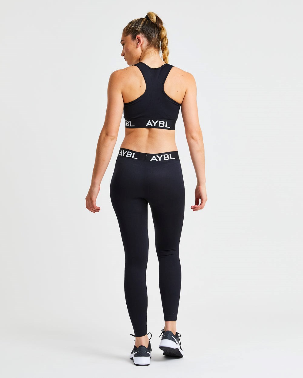 AYBL Staple Seamless Low Rise Leggings Czarne | 180497-CRS