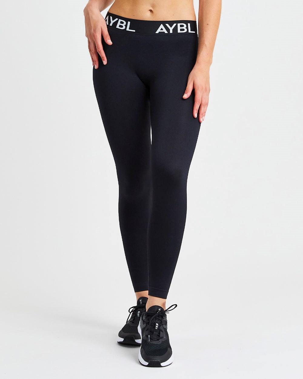 AYBL Staple Seamless Low Rise Leggings Czarne | 180497-CRS