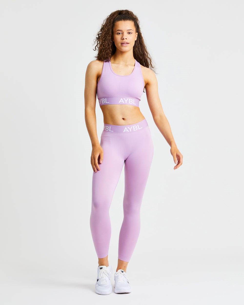 AYBL Staple Seamless Low Rise Leggings Różowe | 493216-HLM