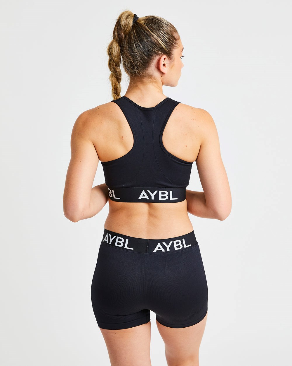 AYBL Staple Seamless Sports Bra Czarne | 578124-EGZ