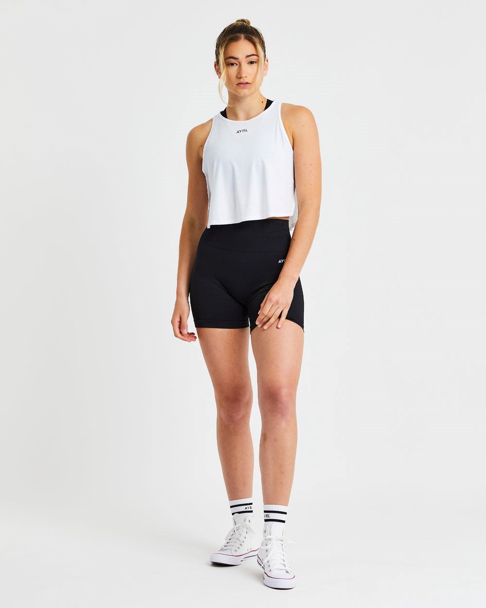 AYBL Strive Crop Vest Białe | 267385-BMU