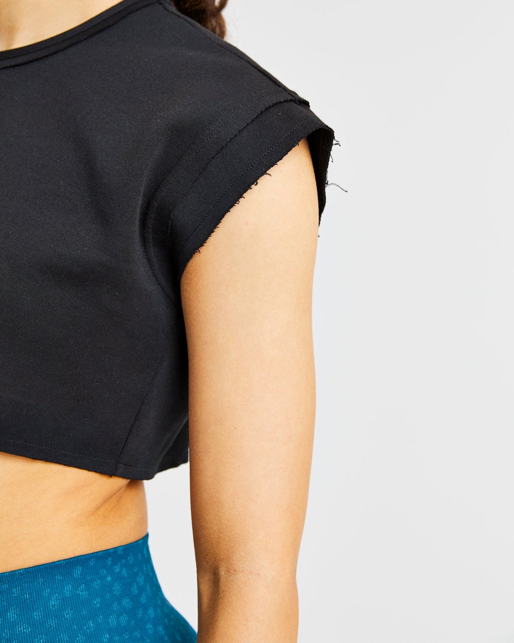 AYBL Treningowe Crop Top Czarne | 269831-HDN