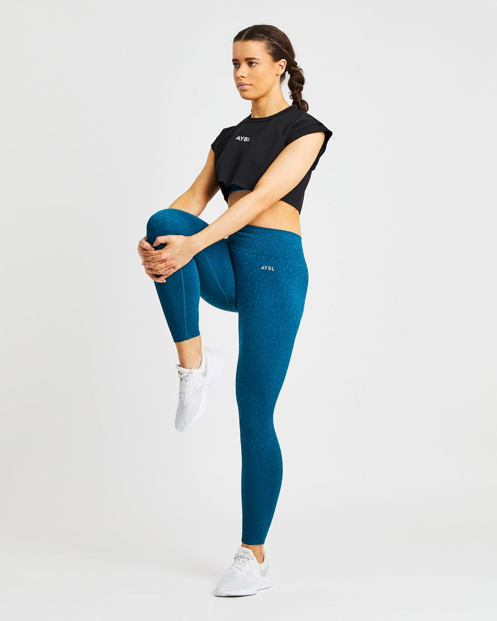 AYBL Treningowe Crop Top Czarne | 290413-DBG