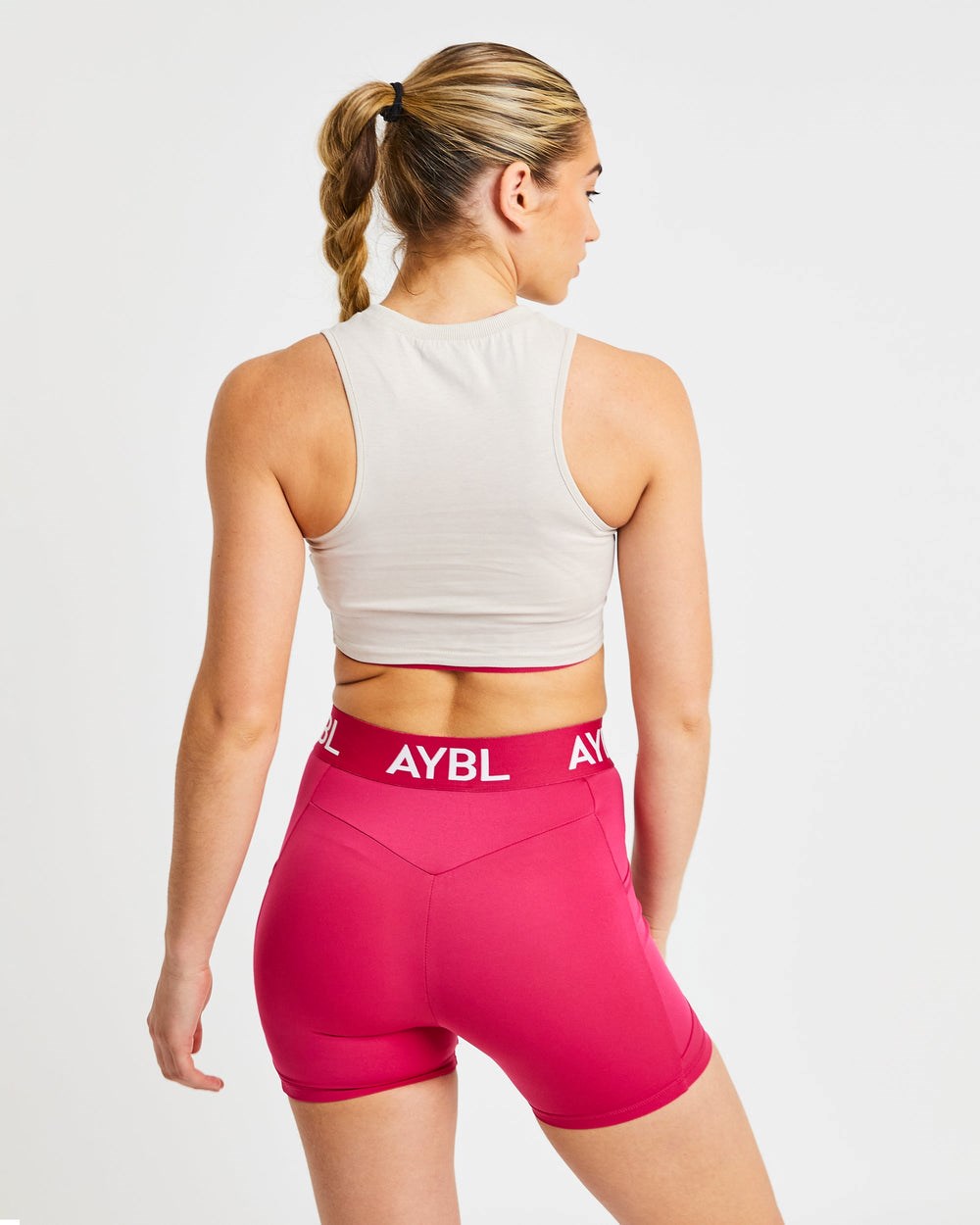 AYBL Treningowe Crop Vest Beżowe | 518046-PQD