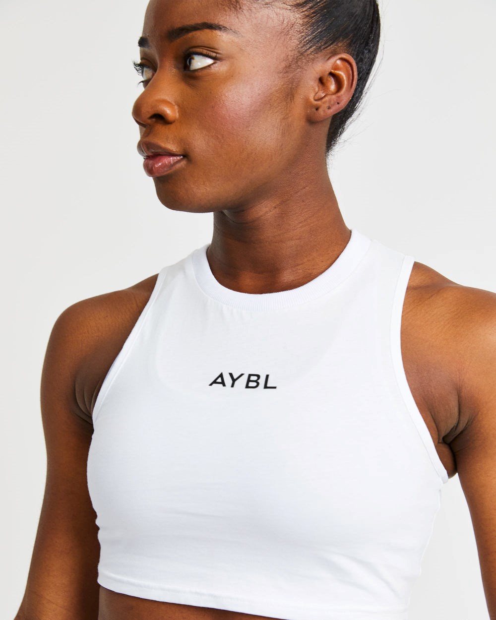 AYBL Treningowe Crop Vest Białe | 971462-YKW