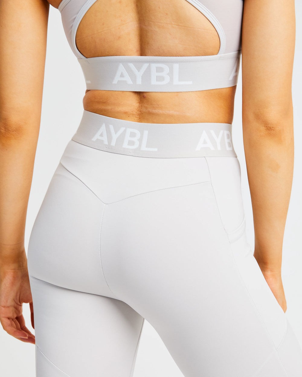 AYBL Treningowe Leggings Beżowe | 312846-KJL