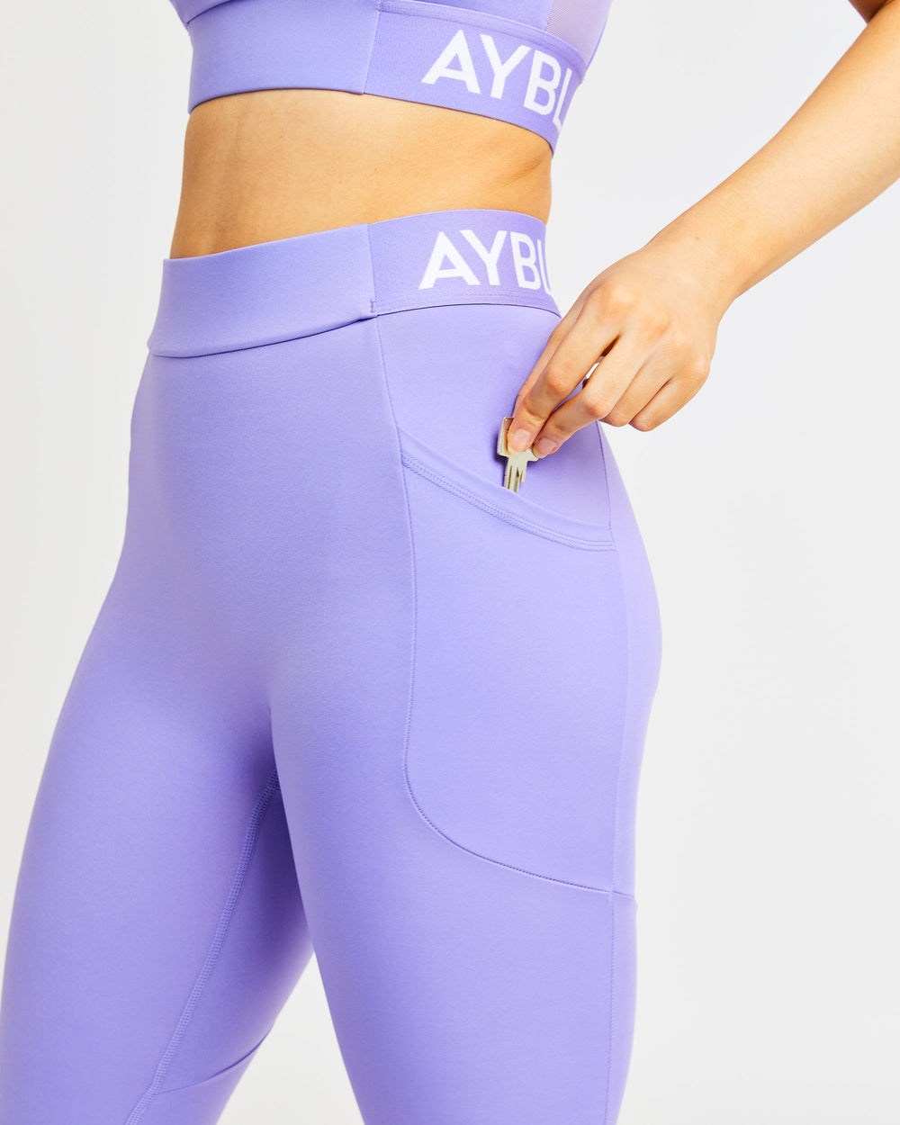 AYBL Treningowe Leggings Fioletowe | 584920-RFJ