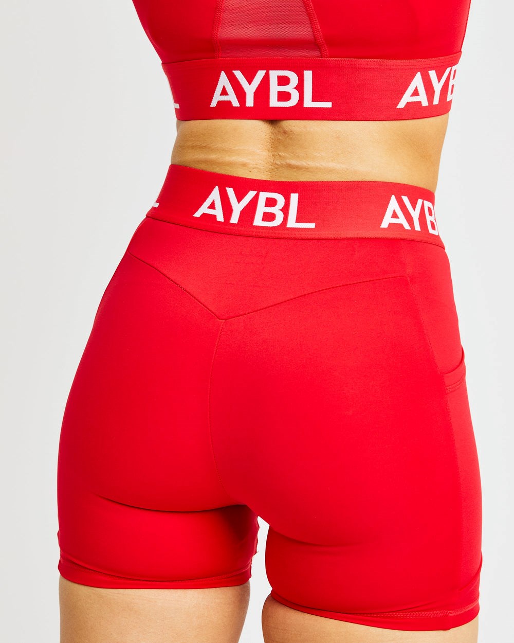 AYBL Treningowe Shorts Czerwone | 873495-ROE