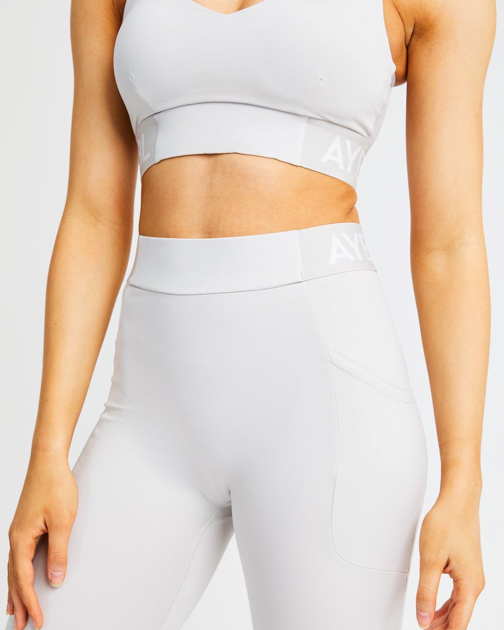 AYBL Treningowe Sports Bra Beżowe | 165920-MAV