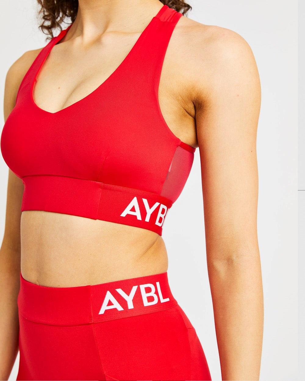 AYBL Treningowe Sports Bra Czerwone | 741928-DMQ