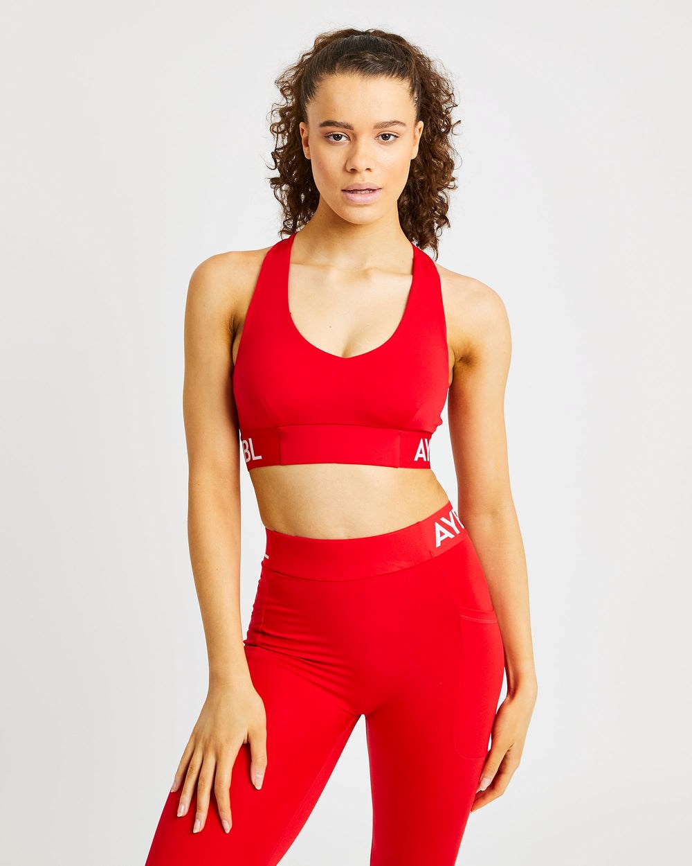 AYBL Treningowe Sports Bra Czerwone | 741928-DMQ