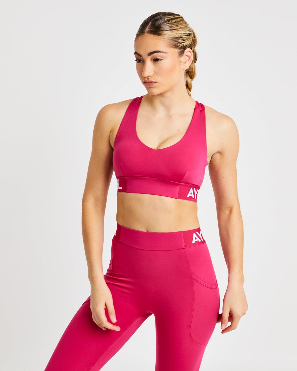 AYBL Treningowe Sports Bra Raspberry | 193047-DKE