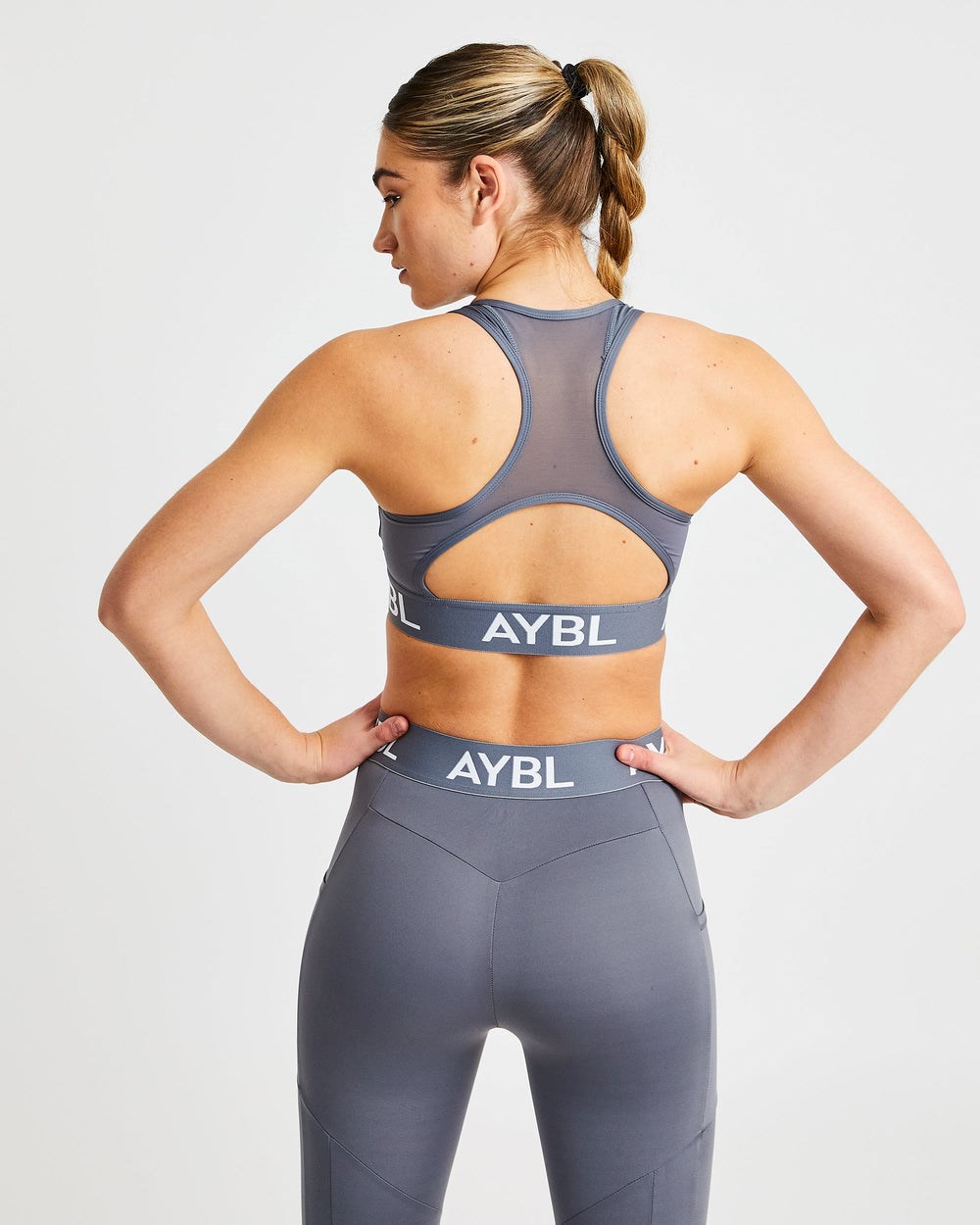 AYBL Treningowe Sports Bra Szare | 579268-AZI