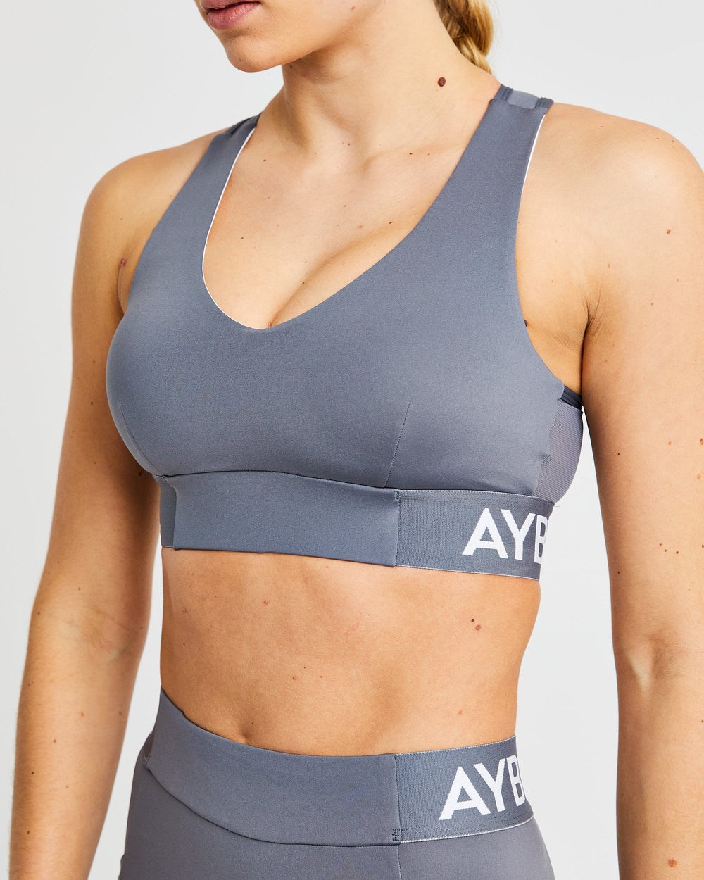 AYBL Treningowe Sports Bra Szare | 579268-AZI