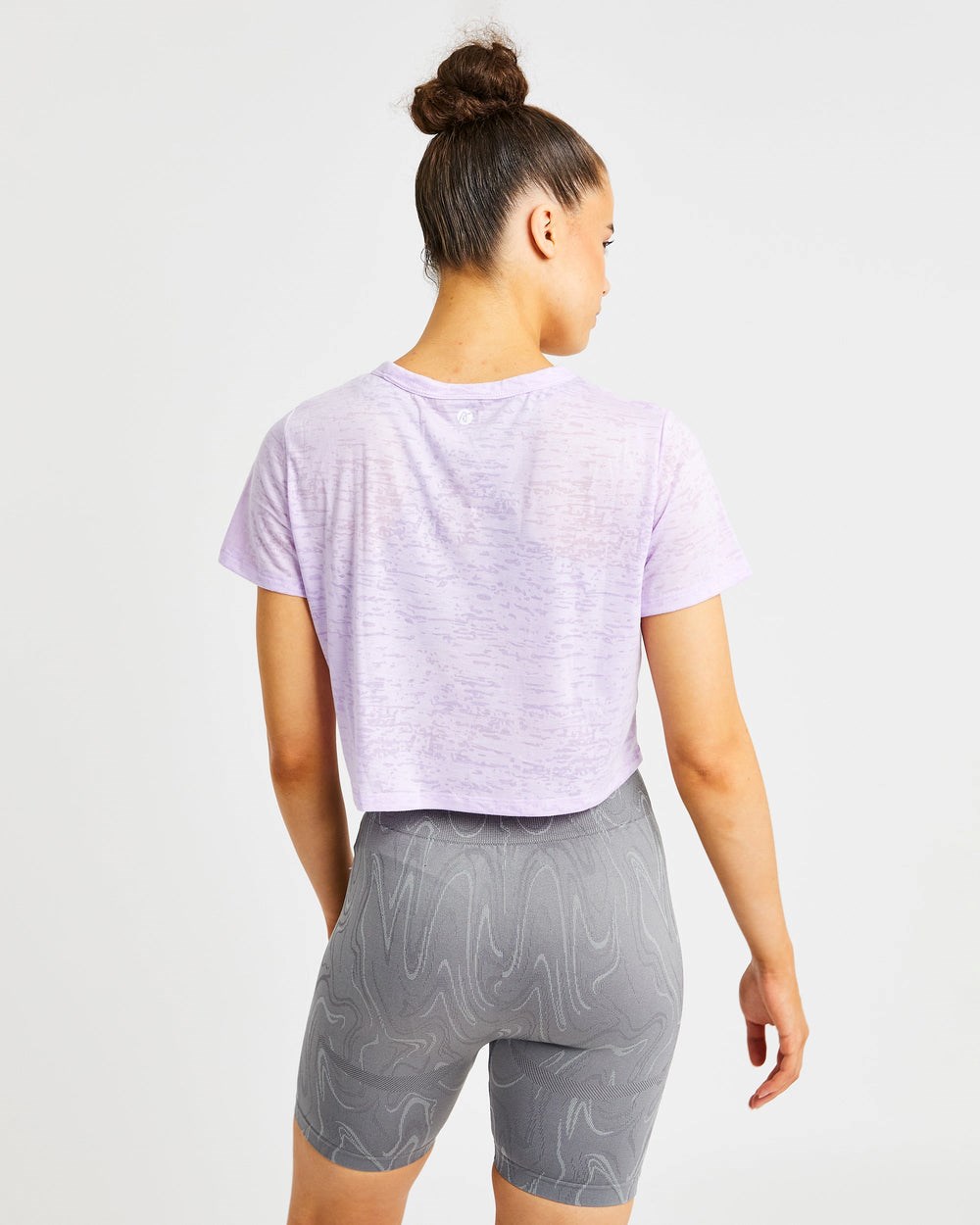 AYBL Velocity Crop T Shirt Lilac | 276438-WCK