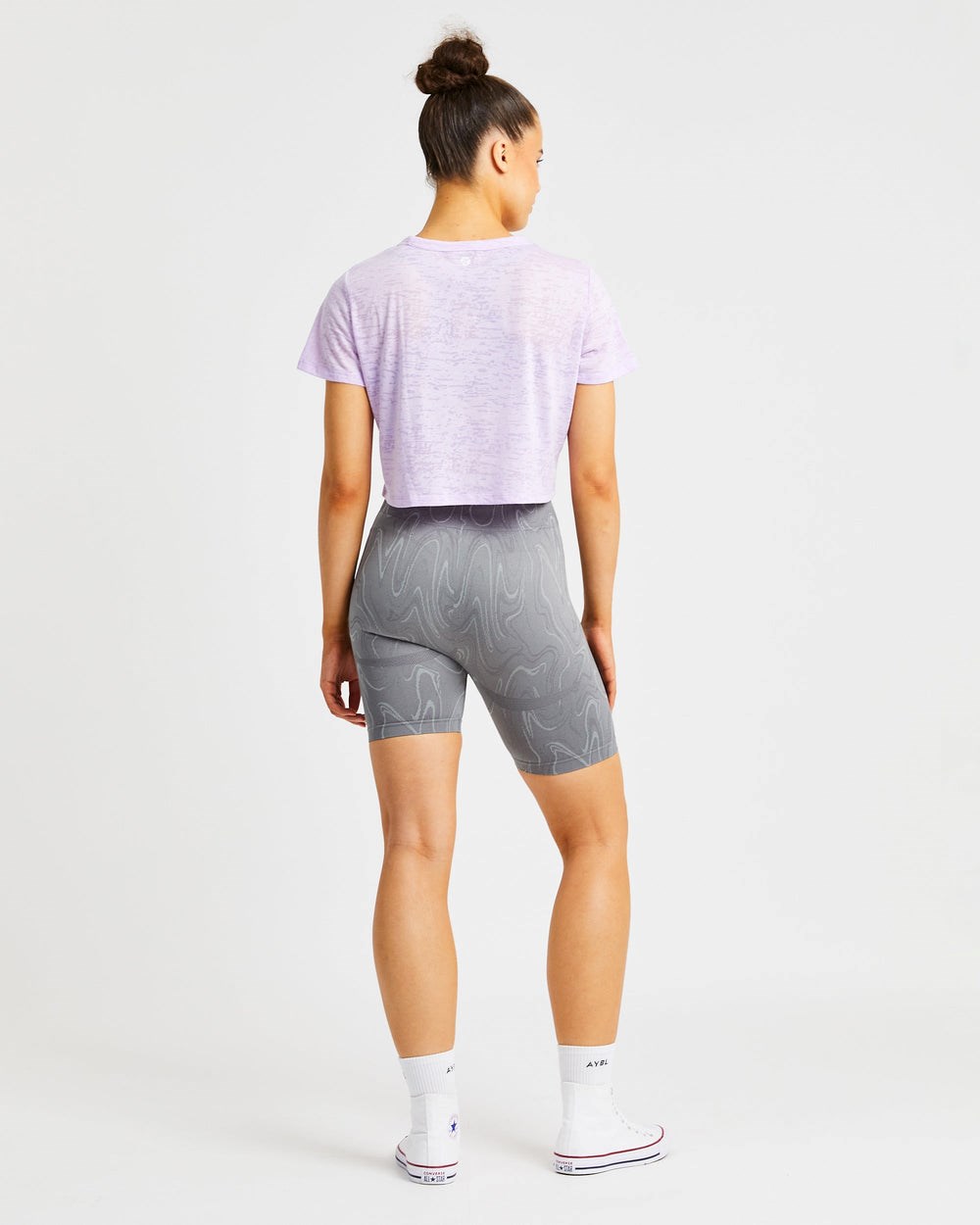 AYBL Velocity Crop T Shirt Lilac | 276438-WCK