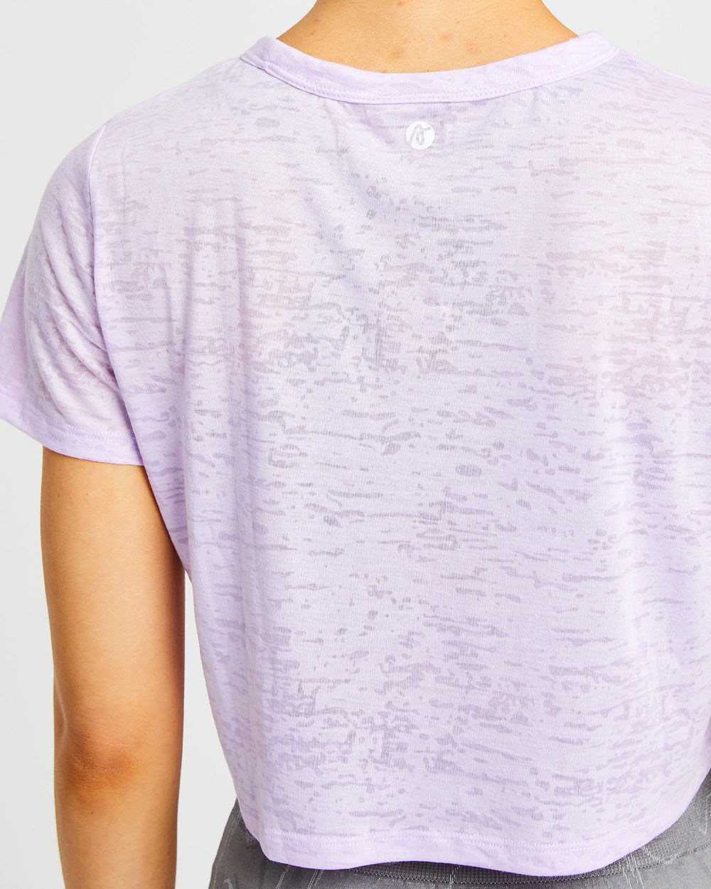 AYBL Velocity Crop T Shirt Lilac | 276438-WCK